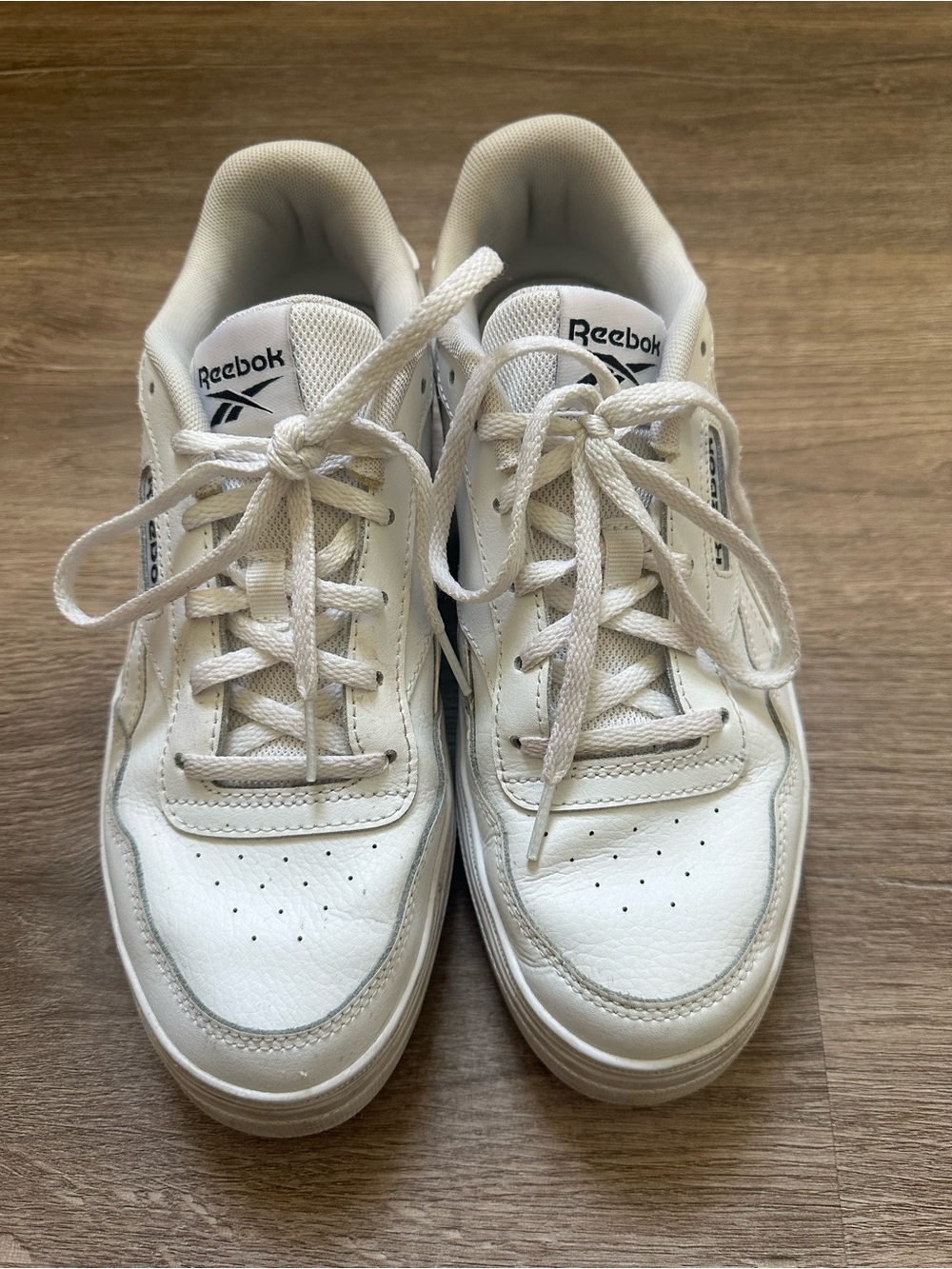 Reebok White Low-Top Leather Sneakers